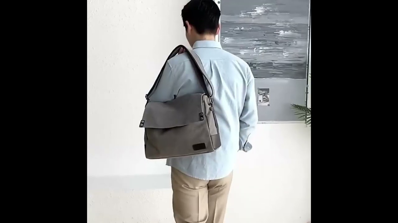 Túi xách unisex vải canvas cao cấp, phong cách retro – KVKY 1595