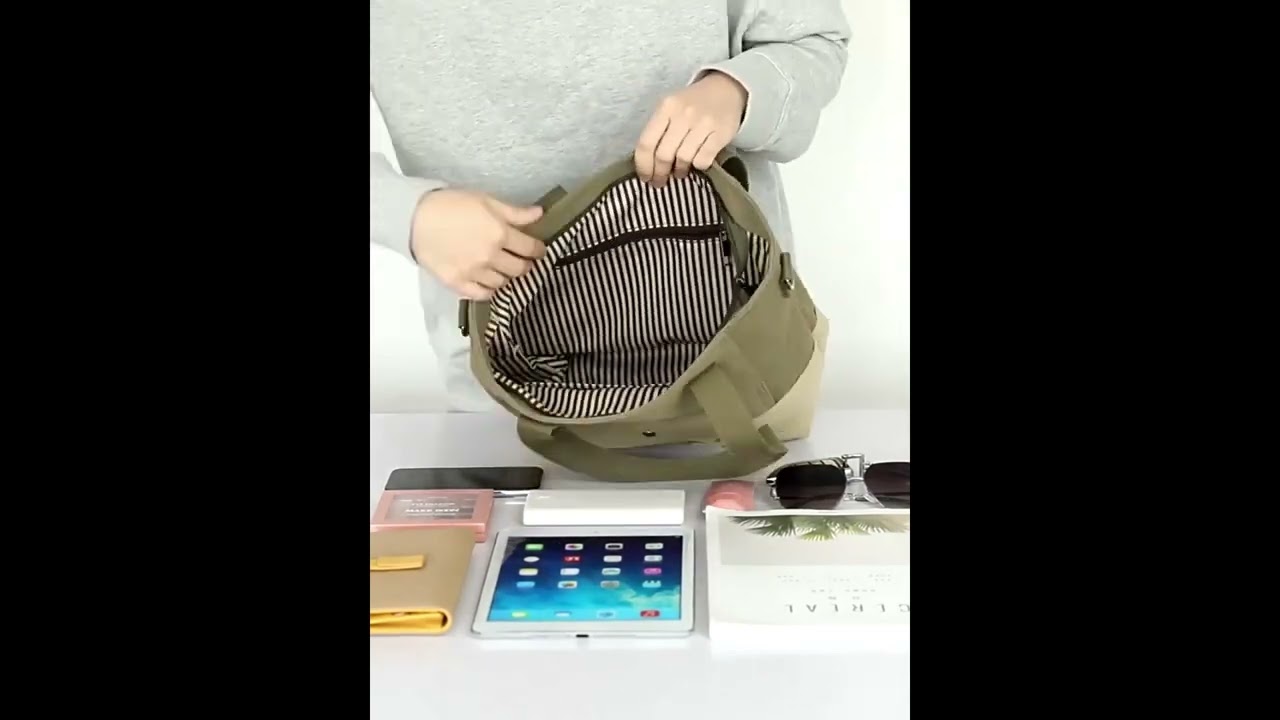 Túi tote canvas nữ cao cấp, phong cách vintage – KVKY 2118
