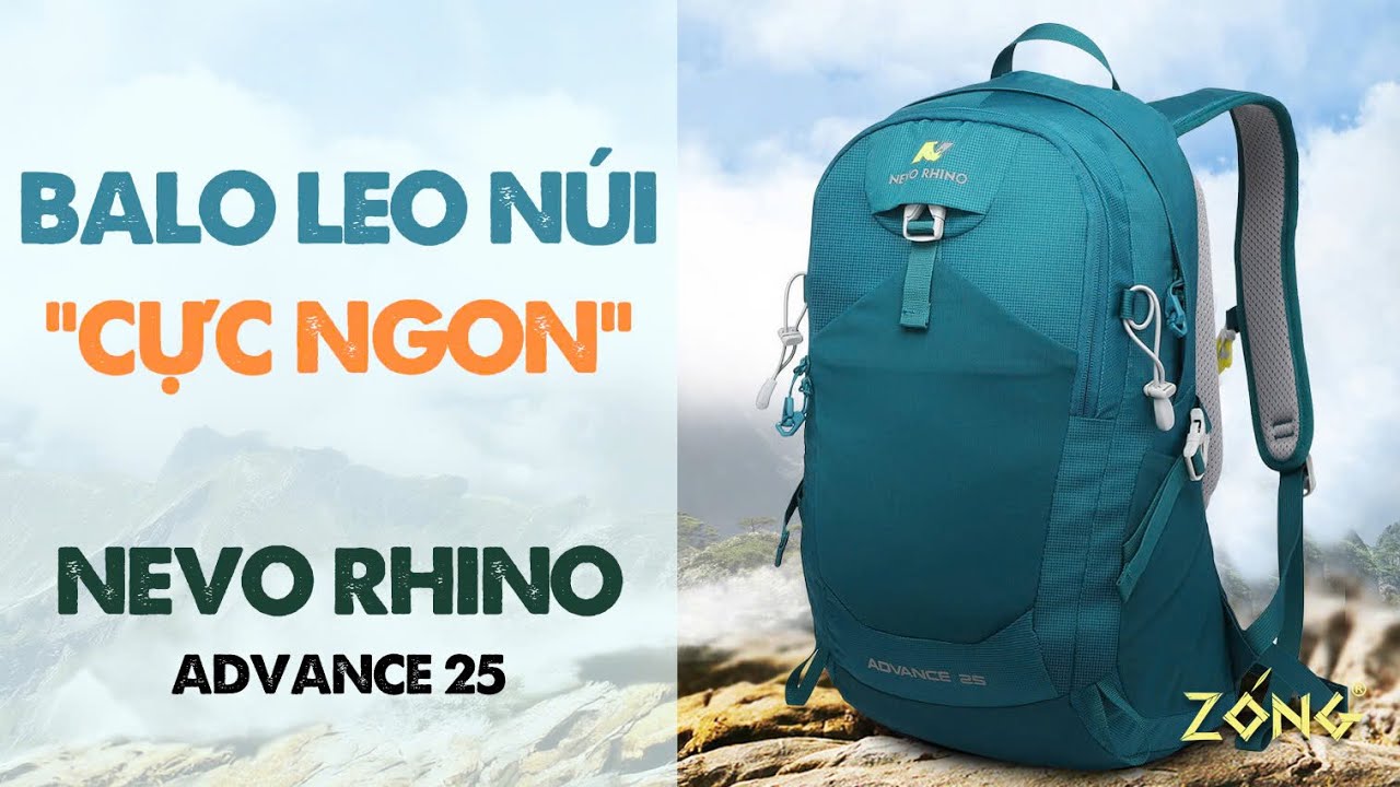 Review Balo du lịch, phượt, leo núi chống thấm nước – 25 lít – NEVO RHINO – 8824