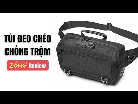 Review túi đeo bụng, đeo chéo nam có khóa số và cổng USB – OZUKO 9257