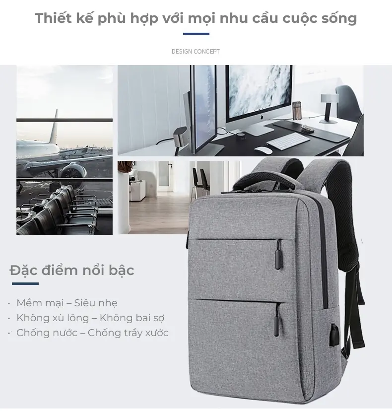 Balo laptop 17 inch giá rẻ in logo theo yêu cầu Frame 107