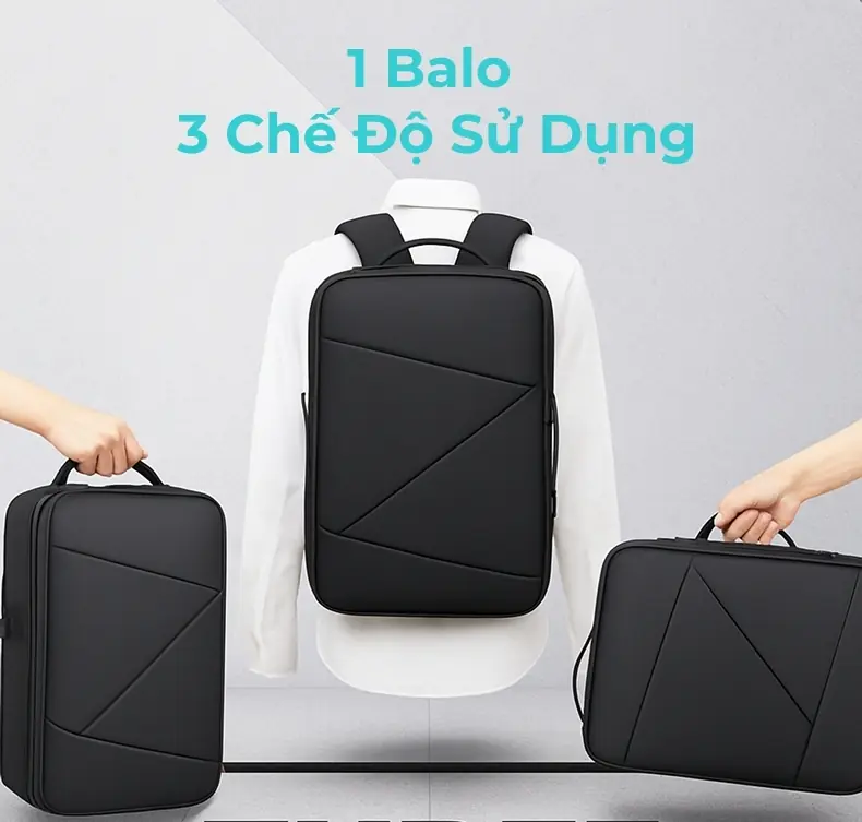 Balo laptop du lịch cao cấp công suất lớn in logo theo yêu cầu Frame 36
