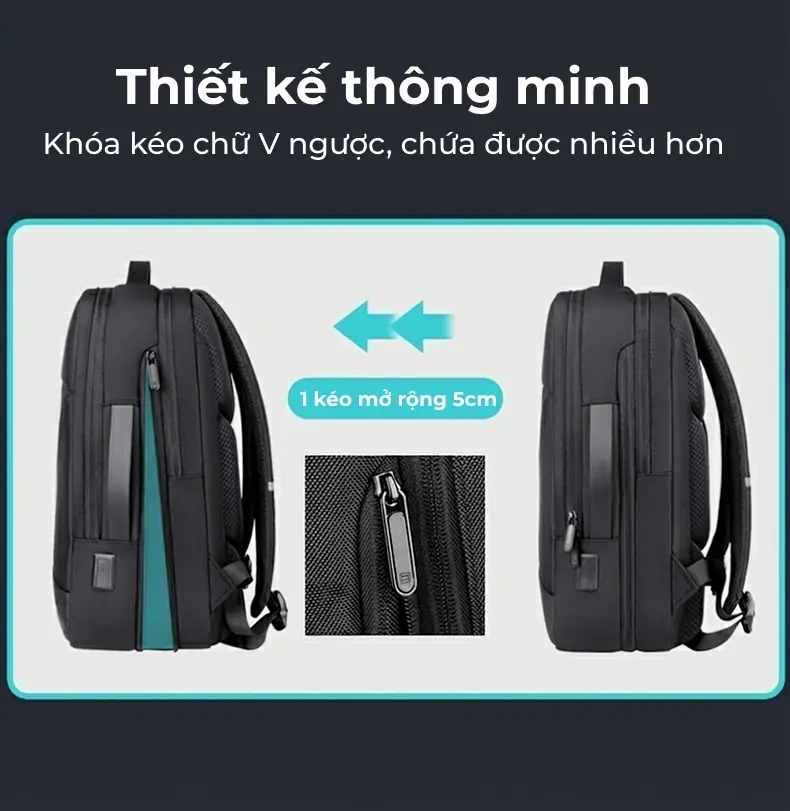 Balo laptop du lịch cao cấp công suất lớn in logo theo yêu cầu Frame 37