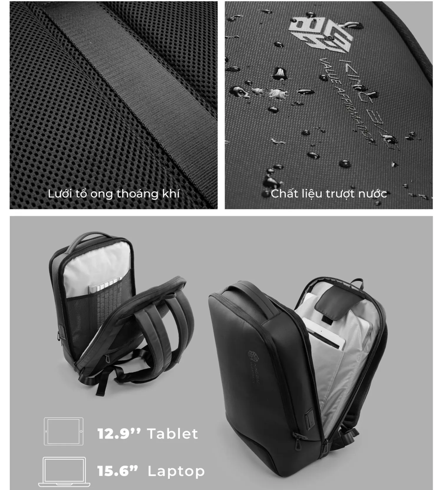 Balo laptop công sở cao cấp 2 ngăn độc lập 15.6 inch – KINGBAG APOLLO balo laptop cong so cao cap 2 ngan doc lap 156 inch kingbag apollo 11