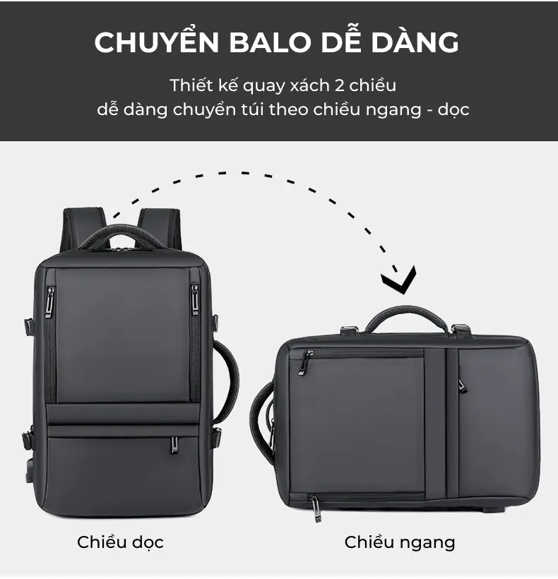 Balo công sở mở rộng dung tích in logo theo yêu cầu balo cong so mo rong dung tich in logo theo yeu cau 11