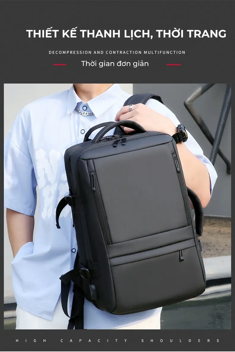 Balo công sở mở rộng dung tích in logo theo yêu cầu balo cong so mo rong dung tich in logo theo yeu cau 2