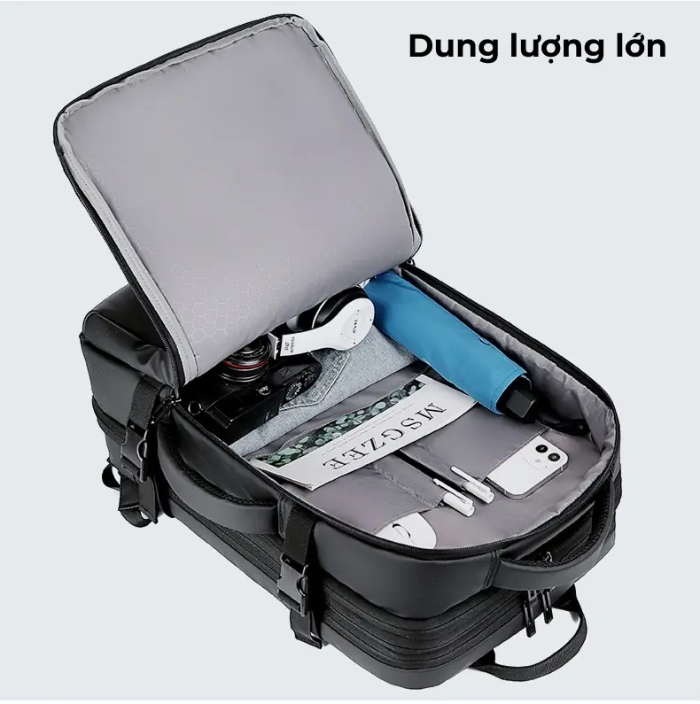 Balo công sở mở rộng dung tích in logo theo yêu cầu balo cong so mo rong dung tich in logo theo yeu cau 6