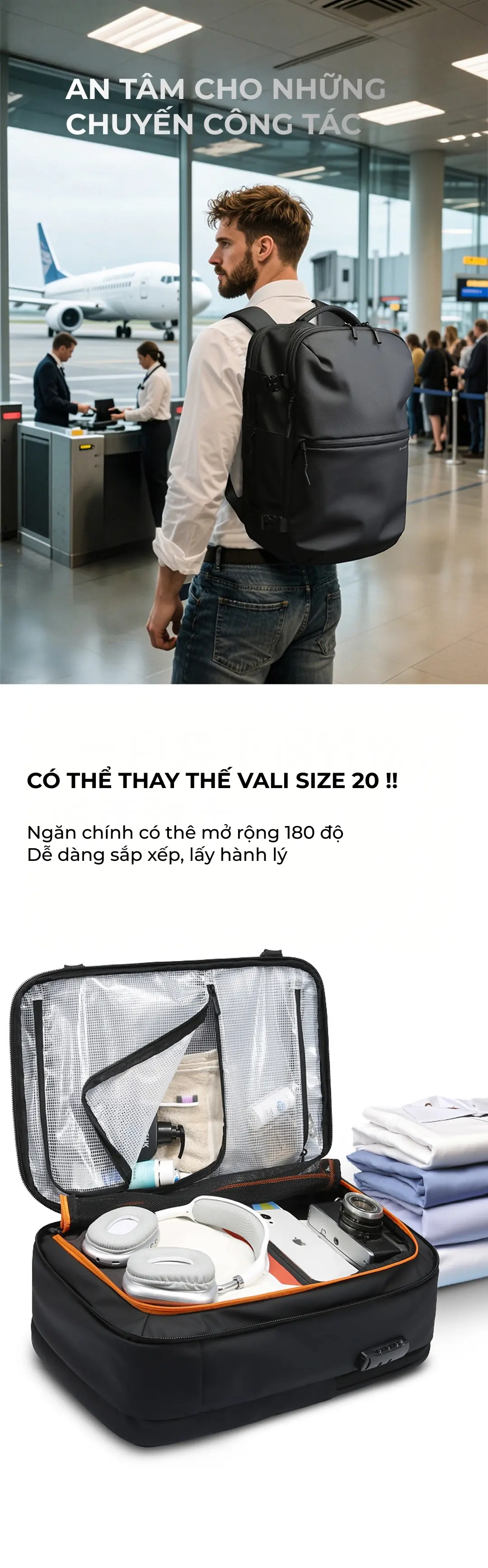 Balo du lịch mới có khóa số mới BANGE 7875 balo du lich moi co khoa so moi bange 7875 10