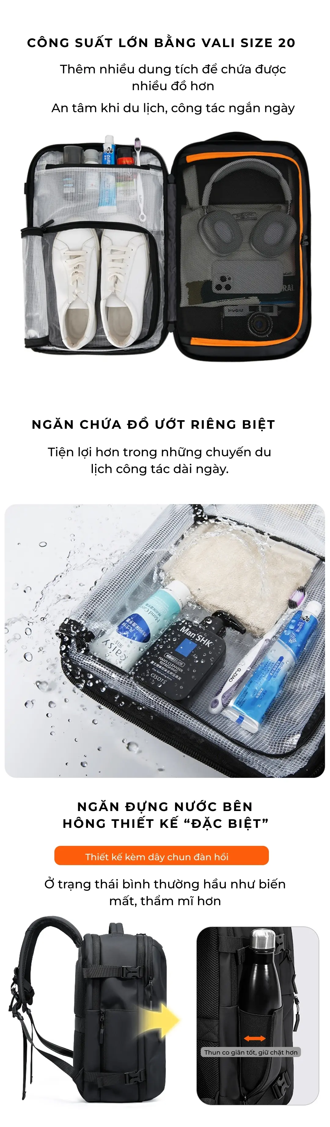 Balo du lịch unisex công suất lớn cao cấp BANGE 7876 balo du lich unisex cong suat lon cao cap bange 7876 13