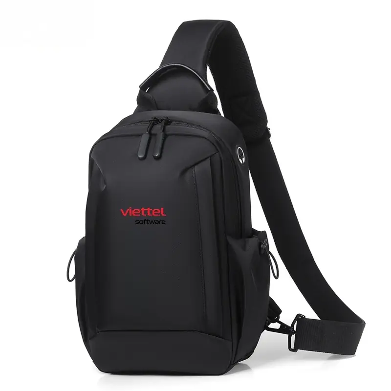 Túi đeo chéo bao tử nam thời trang in logo theo yêu cầu Túi đeo chéo bao tử nam thời trang in logo theo yêu cầu