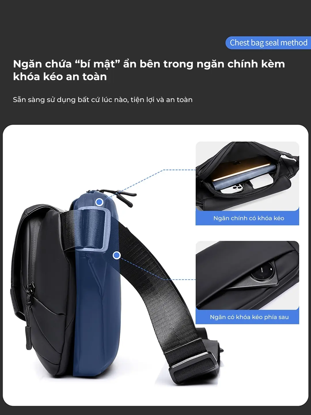 Túi đeo chéo nam phong cách thể thao in logo theo yêu cầu tui deo cheo nam phong cach the thao in logo theo yeu cau 12