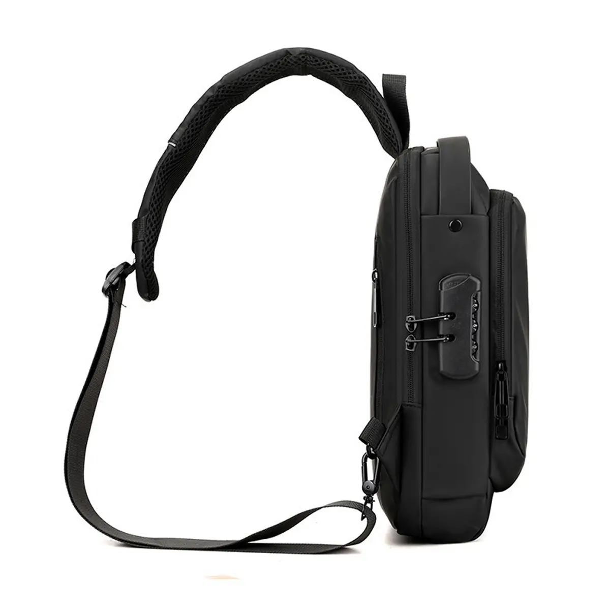 Túi đeo chéo, túi bao tử nam có khóa số in logo theo yêu cầu Túi đeo chéo, túi bao tử nam có khóa số in logo theo yêu cầu - Ảnh 4