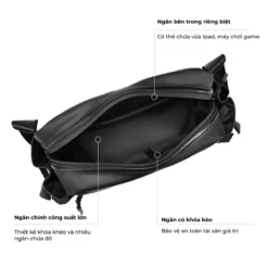 Túi đeo chéo unisex cao cấp in logo theo yêu cầu tui deo cheo unisex cao cap in logo theo yeu cau 2