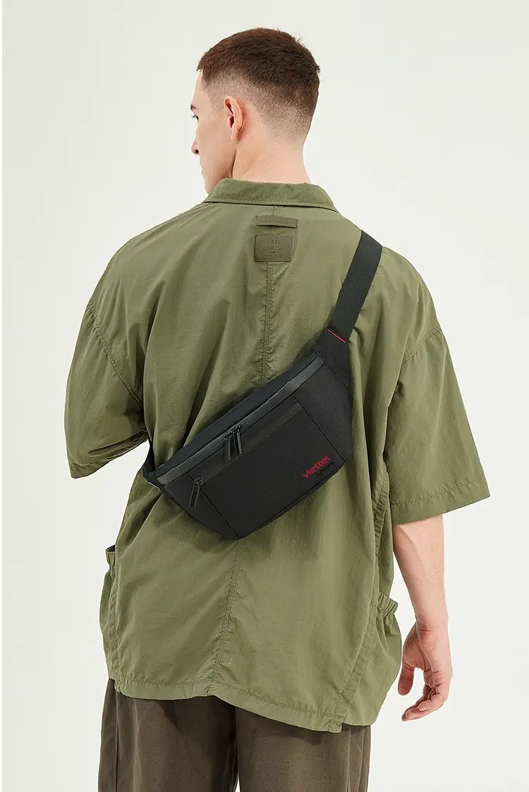 Túi đeo chéo, đeo hông đa năng, đa phong cách in logo theo yêu cầu tui deo cheo deo hong da nang da phong cach in logo theo yeu cau 8