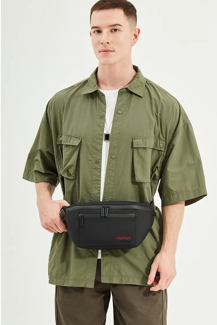 Túi đeo chéo, đeo hông đa năng, đa phong cách in logo theo yêu cầu tui deo cheo deo hong da nang da phong cach in logo theo yeu cau 9