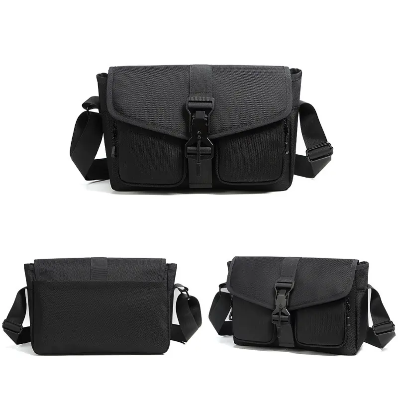 Túi đeo chéo nắp gài nam tối giản in logo theo yêu cầu Túi đeo chéo nắp gài nam tối giản in logo theo yêu cầu - Ảnh 3