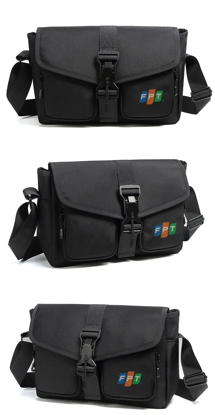 Túi đeo chéo nắp gài nam tối giản in logo theo yêu cầu tui deo cheo nap gai nam toi gian in logo theo yeu cau 6