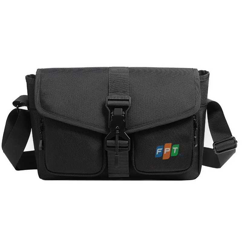 Túi đeo chéo nắp gài nam tối giản in logo theo yêu cầu Túi đeo chéo nắp gài nam tối giản in logo theo yêu cầu