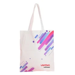 Túi tote, túi vải canvas xách tay họa tiết sao băng in logo theo yêu cầu
