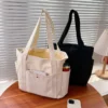 Túi xách nữ vải canvas, túi tote nhiều ngăn dung tích lớn vintage cho sinh viên.