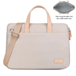 tui xach unisex in logo theo yeu cau tui macbook laptop156 inch co dem khi thoi trang 2