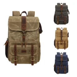 Balo máy ảnh canvas vintage , đựng laptop, máy ảnh, ống kính dành cho photographer - K8212 balo may anh canvas vintage dung laptop may anh ong kinh danh cho photographer k8212 1