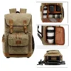 Balo máy ảnh canvas vintage nam cao cấp – Chống nước, dung tích lớn, đựng laptop & máy ảnh SLR - B2792