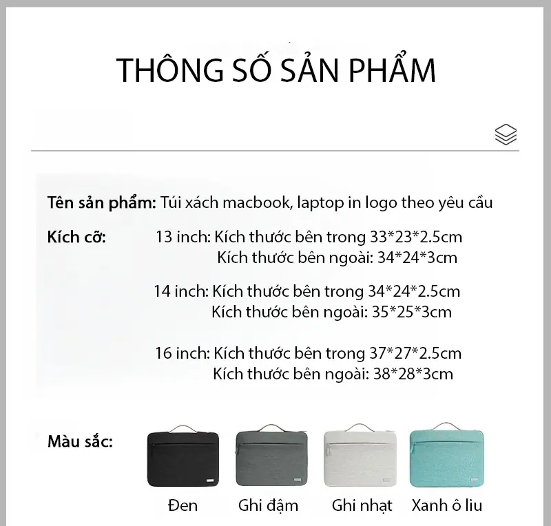 Túi xách macbook, laptop 13 inch - 16 inch lót bông cao cấp in logo theo yêu cầu tui xach macbook laptop 165 inch lot bong cao cap in logo theo yeu cau 11