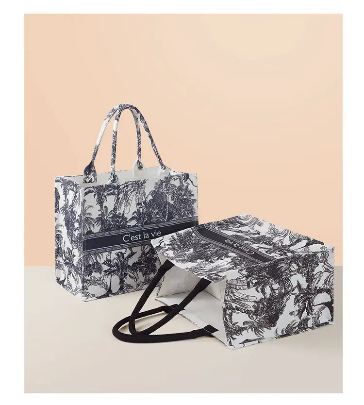 tui xach nu tui xach canvas hoa tiet vintage in logo theo yeu cau 3