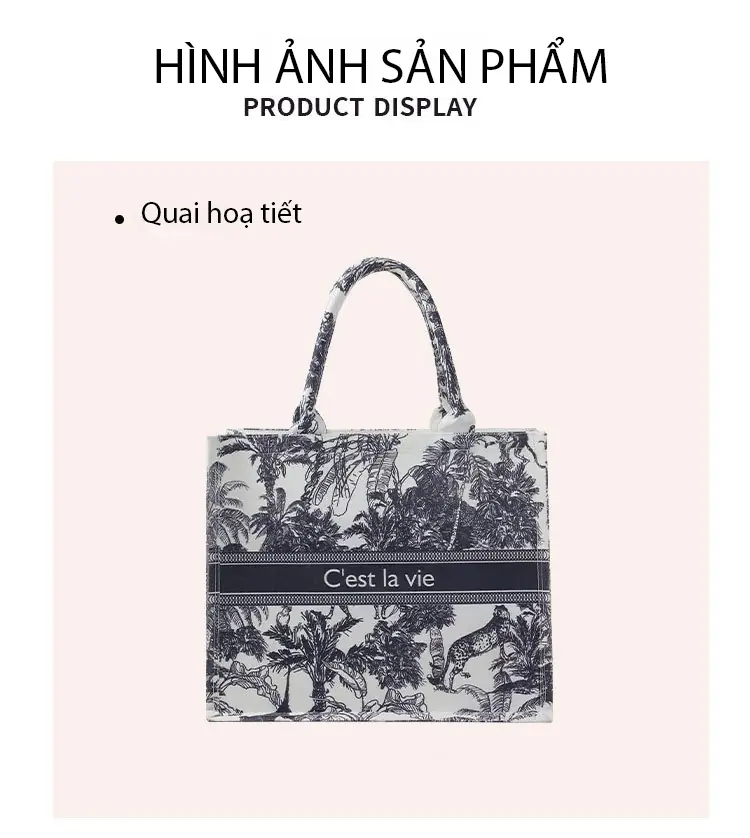 tui xach nu tui xach canvas hoa tiet vintage in logo theo yeu cau 4