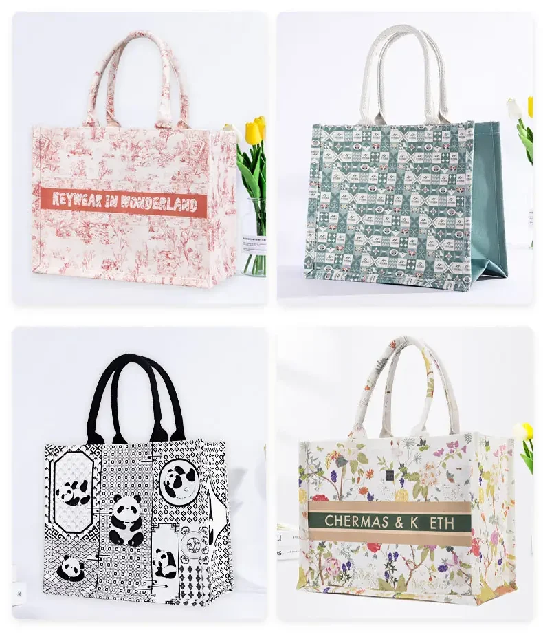 tui xach nu vai canvas hoa tiet hoa co mui xuan do ruou vang in logo theo yeu cau 9 e1775215719375